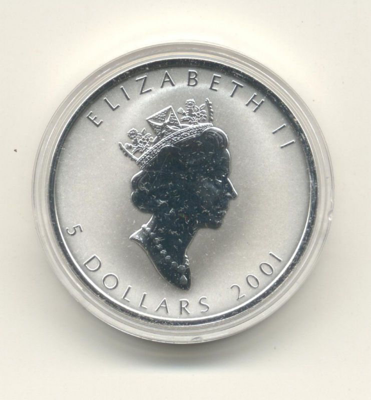 2001 Hologram Silver Maple Leaf Coin  