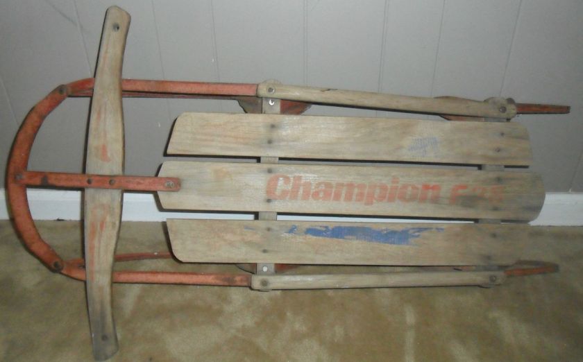 Vintage Childs Champion Snow Sled  