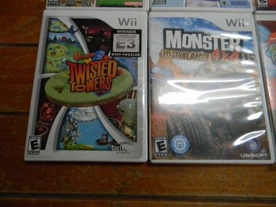 LOT NINTENDO WII 7 GAMES SPONGEBOB NERF DECA SPORTS 2 WII PLAY EUC 