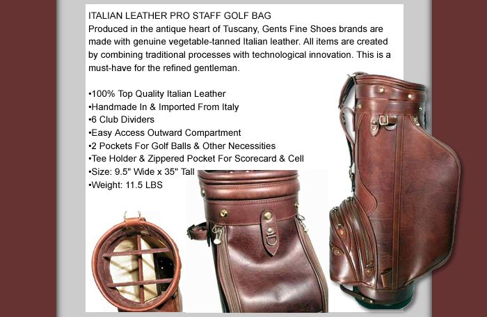 PELLEVERA ITALIAN LEATHER PRO STAFF GOLF BAG (o3036)  