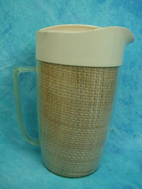   10 Raffia Straw Set Pitcher Glass Tumbler Bowl Melamine +  