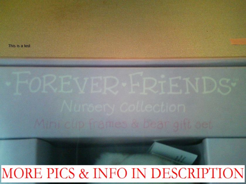 Forever Friends Nursery Set of Clip Frames & Bear. Happy in a Nappy 