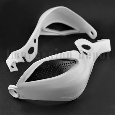 Dirt Bike White Brush Hand Guards For Kawasaki KLX KDX  