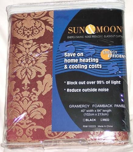 SUN MOON THERMAL FOAM BACK PANEL 40 X 84 RED NIP  