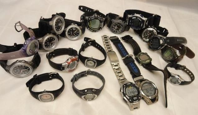 19 pc Timex Ironman Expedition Armitron Sports WATCH repair scrap LOT 