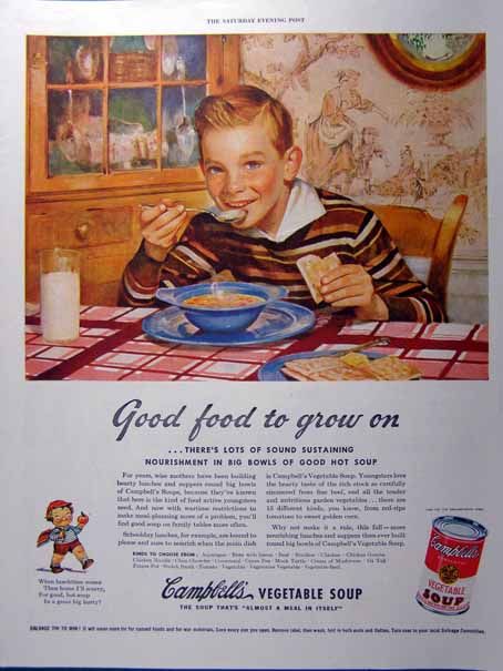   ad for campbell s soup calling to salvage tin for more cans and war