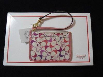   AUTHENTIC COACH COIN PURSE ID/CREDIT CARD HOLDER W/COACH BOX & TISSUE