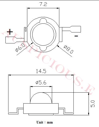 3W High Power White Led 3Watt No AL Base Board 10pcs  