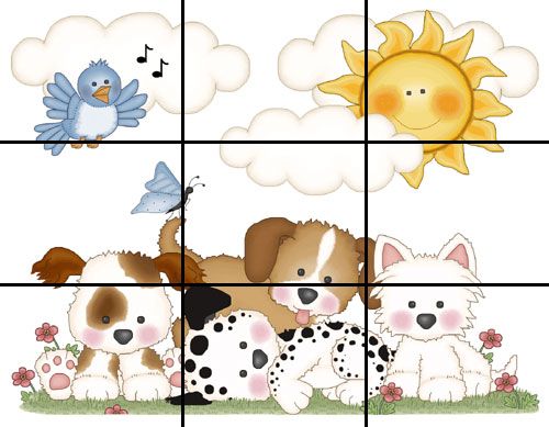 PUPPY PUPPIES DOG NURSERY WALL MURAL STICKERS DECALS  