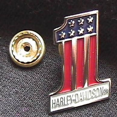 HARLEY DAVIDSON® #1 US FLAG MOTORCYCLE PATCH PIN SET  