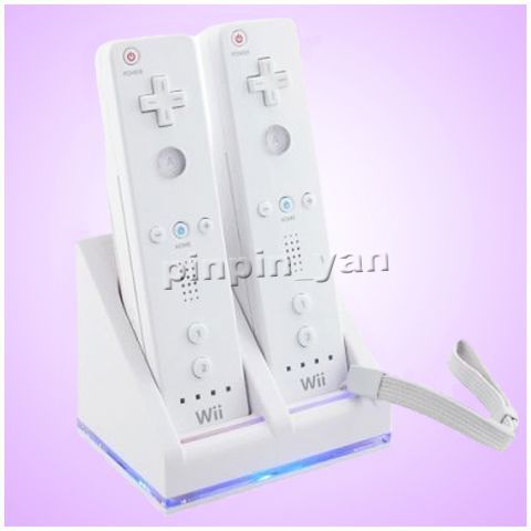   REMOTE Dual CHARGER Dock + 2x 2800mah BATTERY FOR NINTENDO WII  