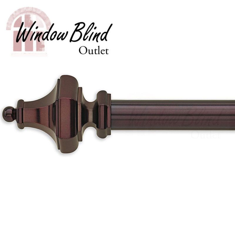 Sienna Bronze Hex Curtain Rod  Window Blind Oulet  